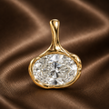 The Sculpted Light Oval Cut  IGI Certified Lab Diamond Pendant