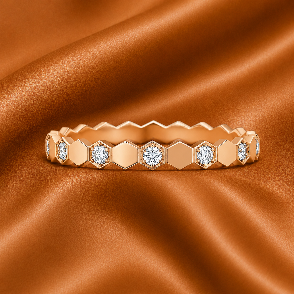 The Lumina Geometric Diamond Ring