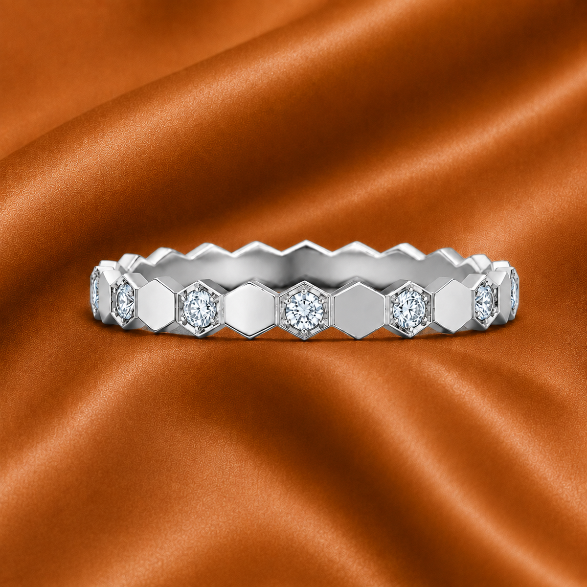 The Lumina Geometric Diamond Ring