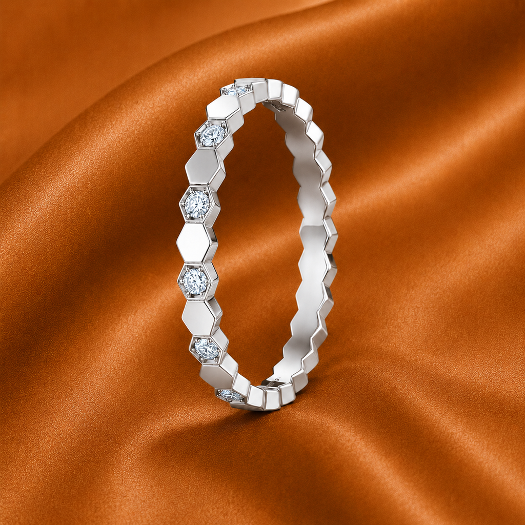 The Lumina Geometric Diamond Ring