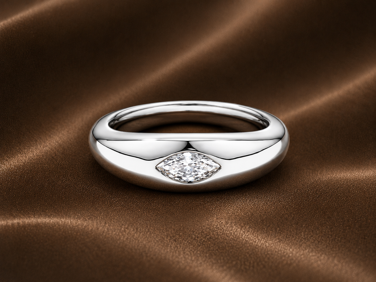 The Sculpted Marquise Dome Ring