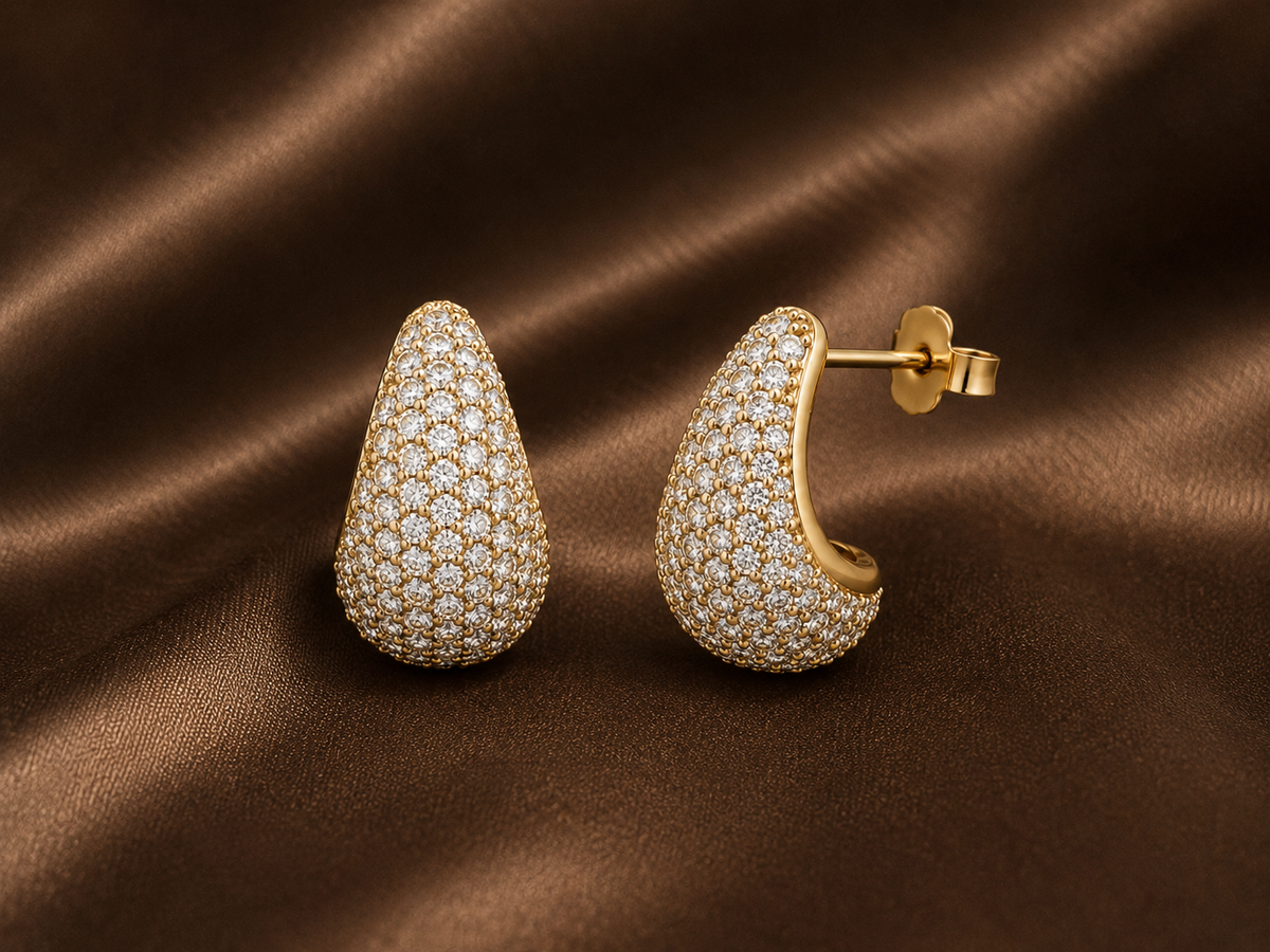 The Radiance Collection: Pave Diamond Teardrop Earrings