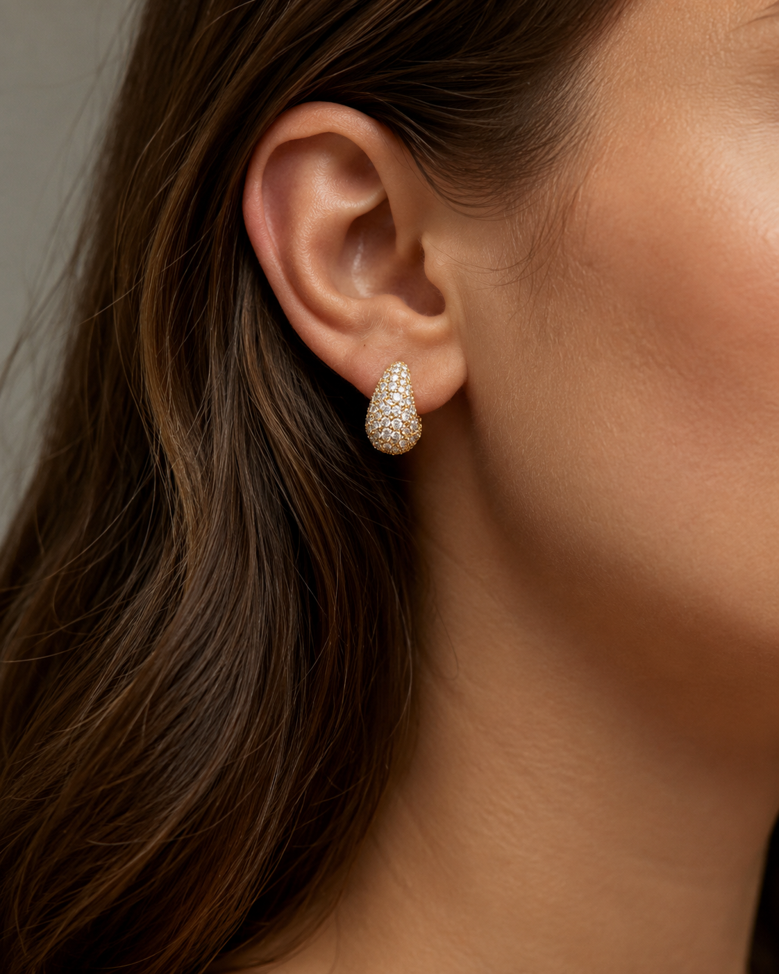 The Radiance Collection: Pave Diamond Teardrop Earrings