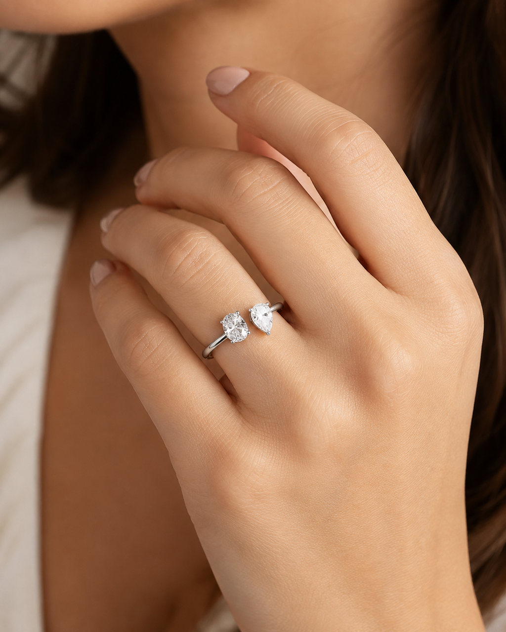 The Toi et Moi Pear & Oval Diamond Ring