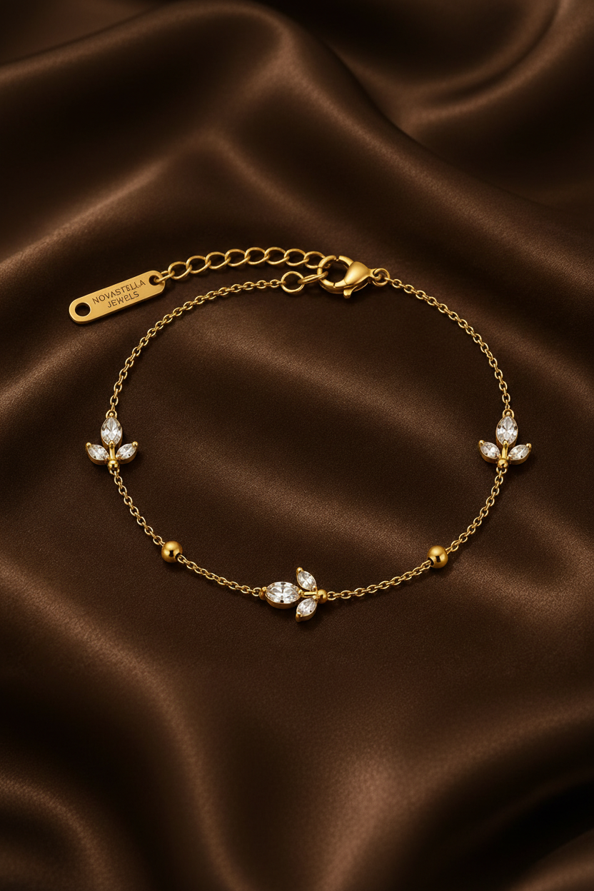 Marquise Blossom Chain Bracelet