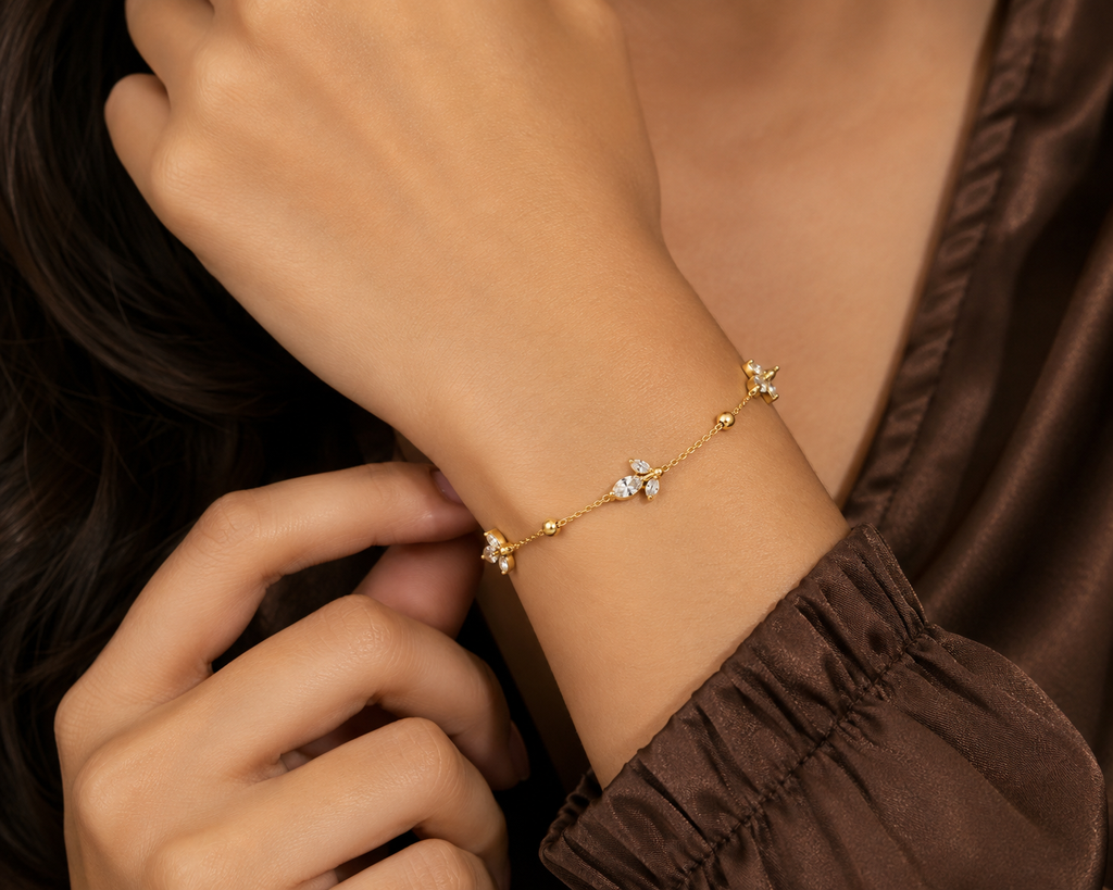 Marquise Blossom Chain Bracelet