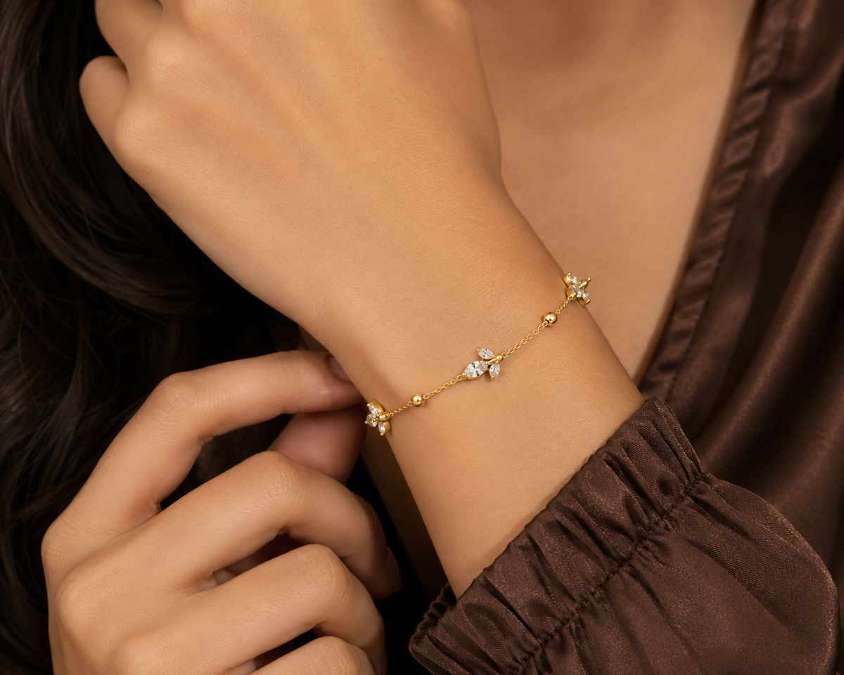 Marquise Blossom Chain Bracelet