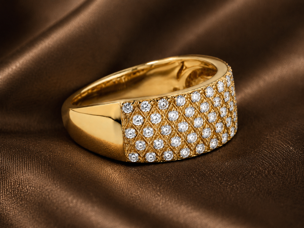 Etoile Pave Diamond Statement Band