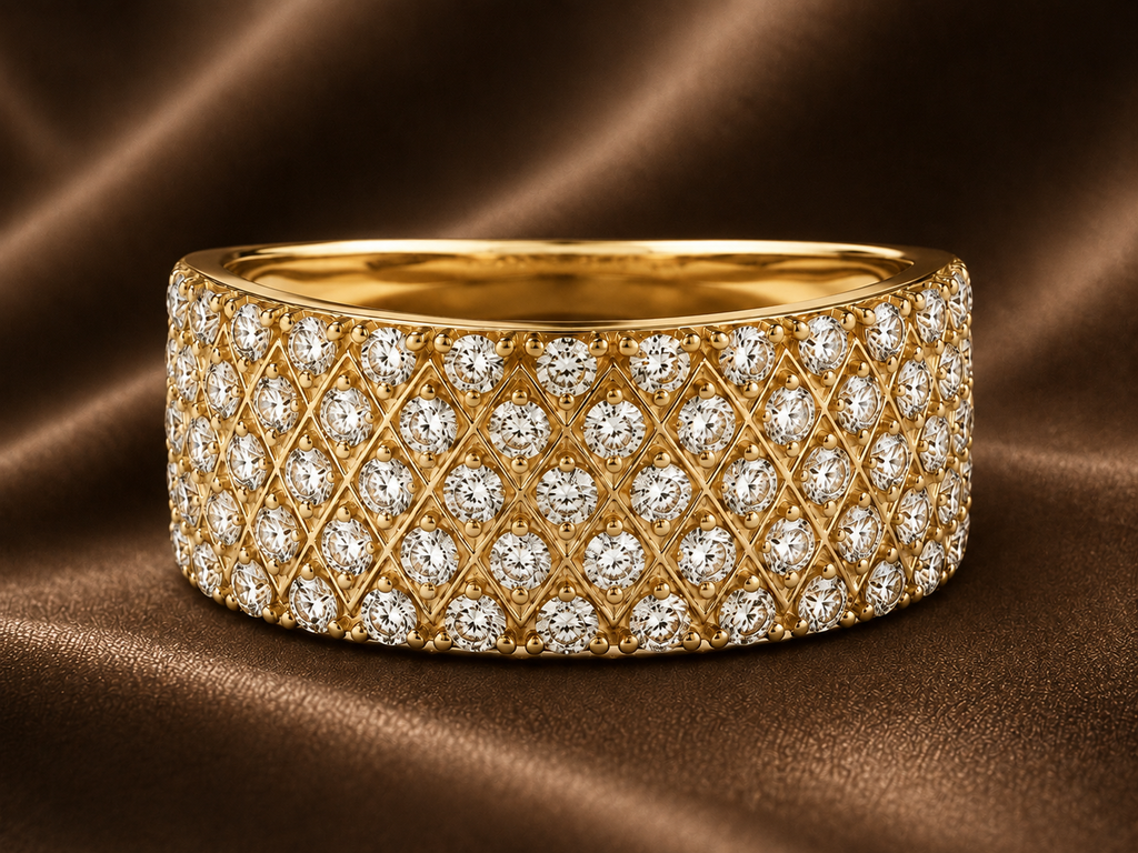 Etoile Pave Diamond Statement Band