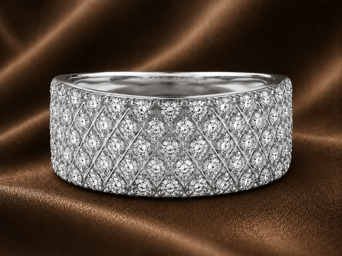 Etoile Pave Diamond Statement Band