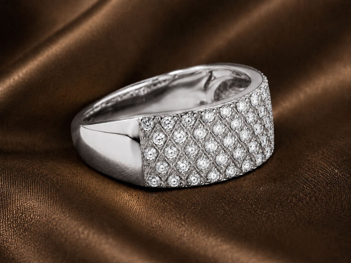 Etoile Pave Diamond Statement Band