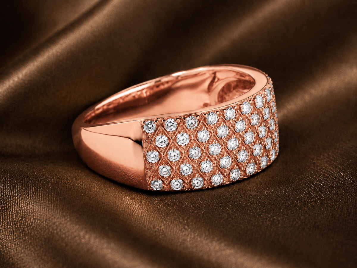 Etoile Pave Diamond Statement Band