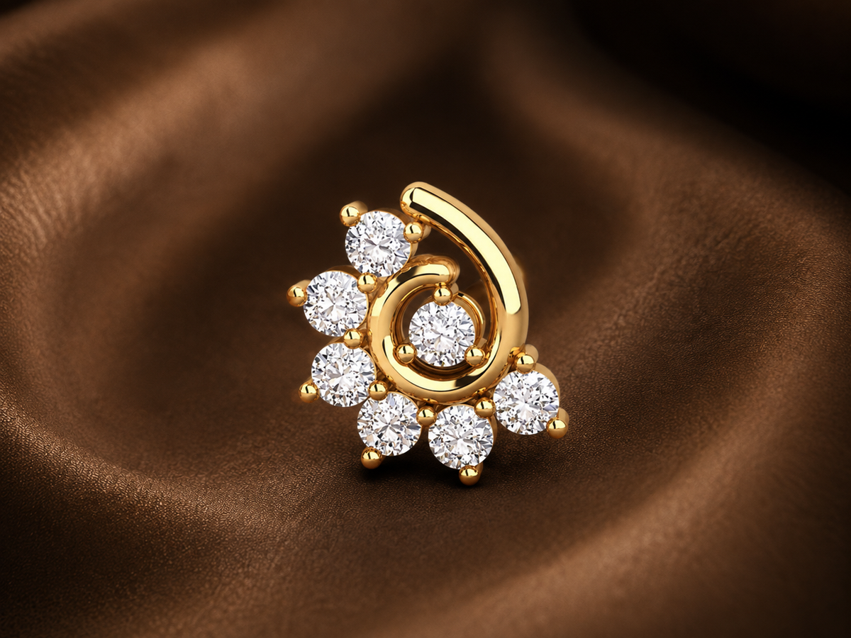 The Eternal Natural Spark Nose Pin