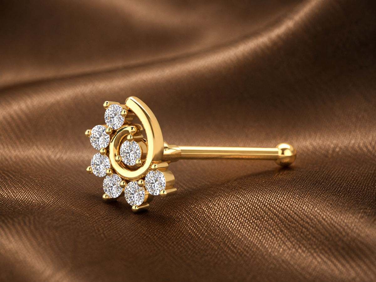 The Eternal Natural Spark Nose Pin