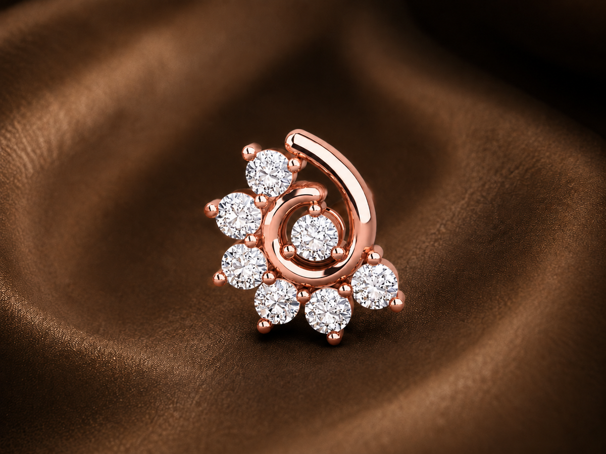 The Eternal Natural Spark Nose Pin