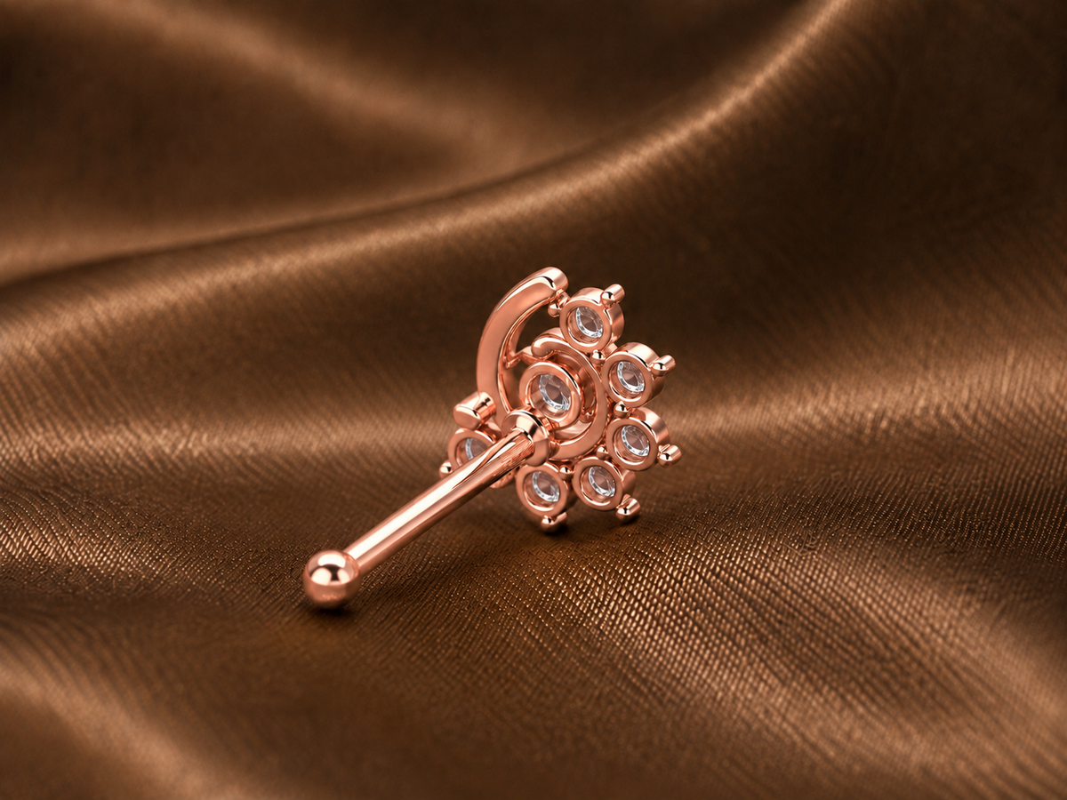 The Eternal Natural Spark Nose Pin