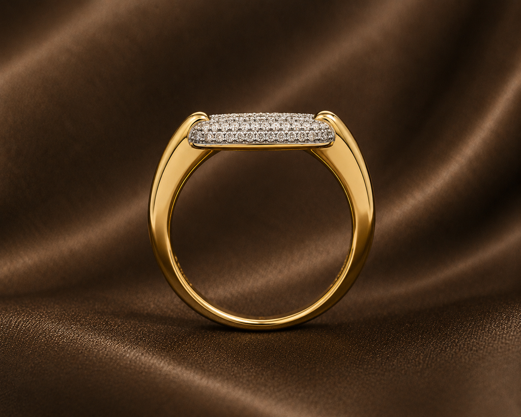 The Novastella Natural Diamond Link Ring