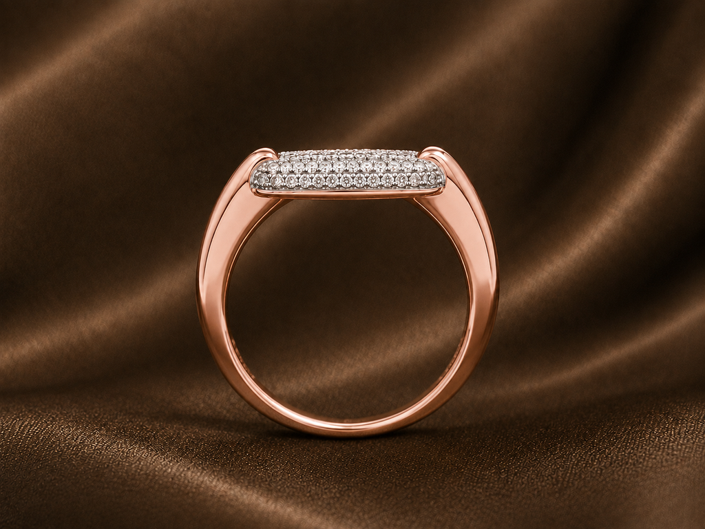 The Novastella Natural Diamond Link Ring