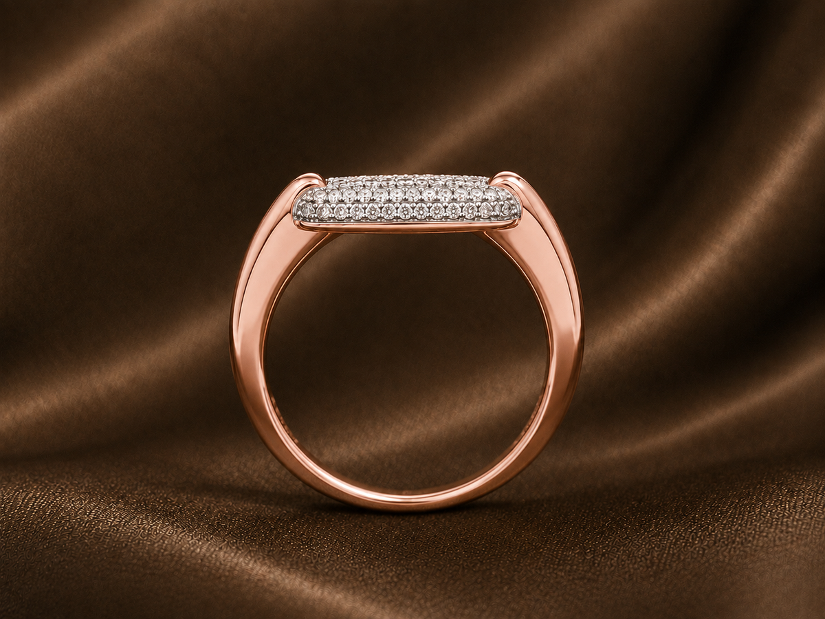 The Novastella Natural Diamond Link Ring