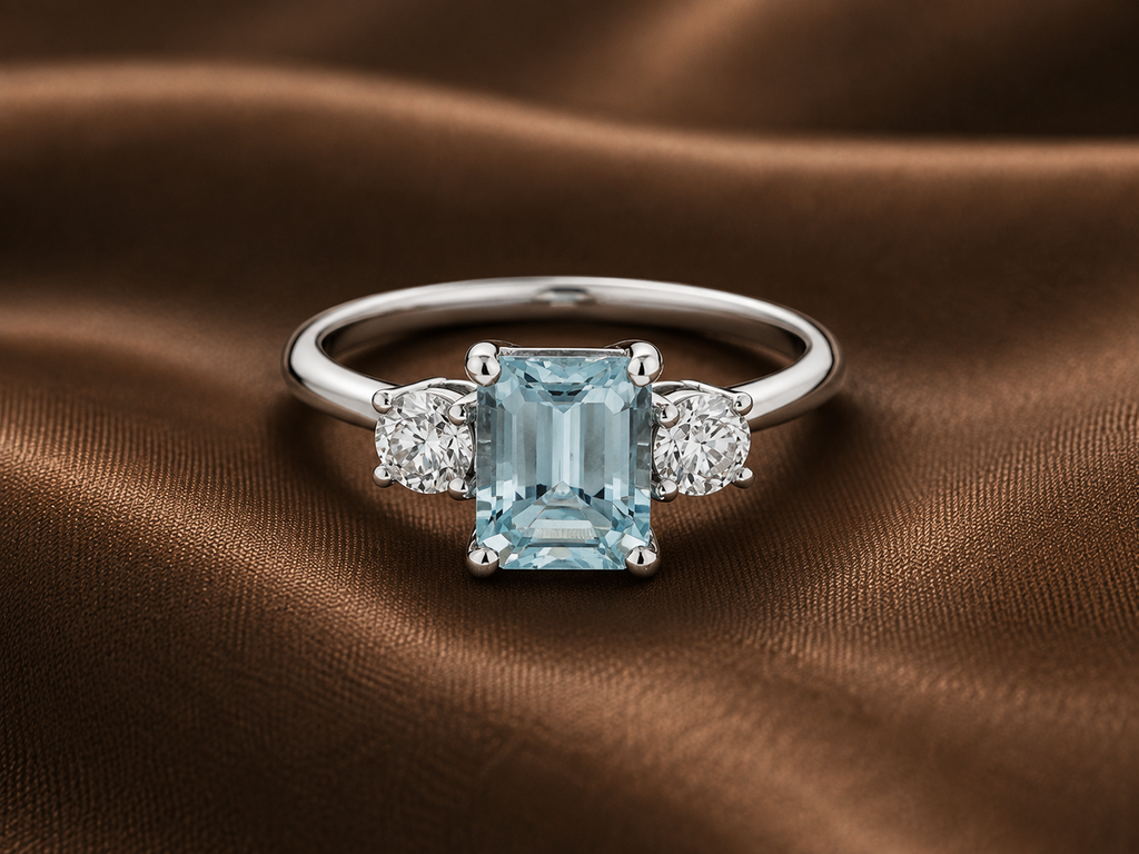 The Glacier Aquamarine & Diamond Ring