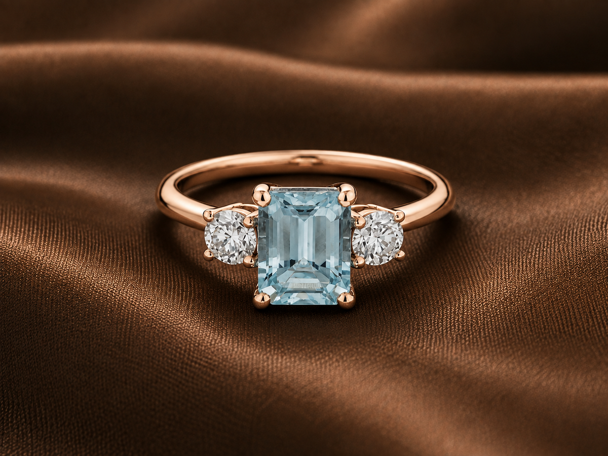 The Glacier Aquamarine & Diamond Ring
