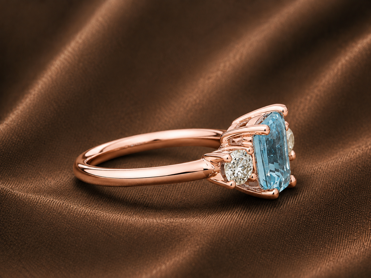 The Glacier Aquamarine & Diamond Ring