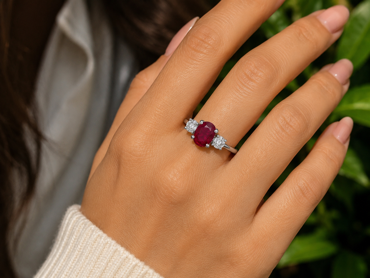 The Aria Ruby & Diamond Ring