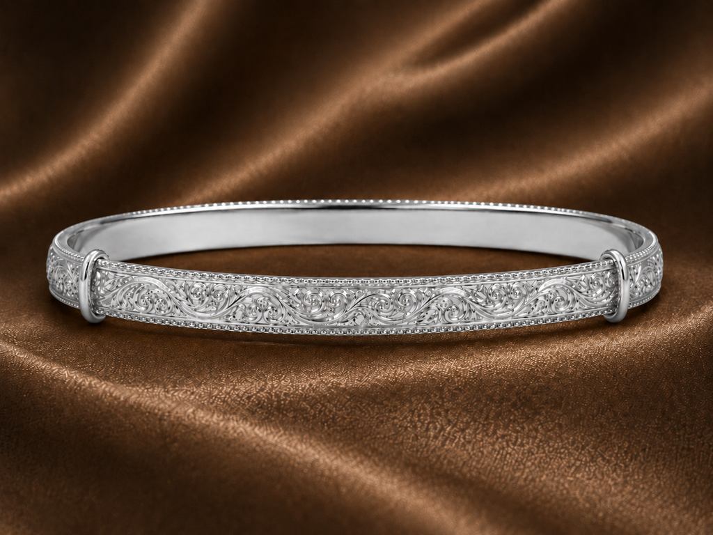 The Heritage Engraved Gold Bangle