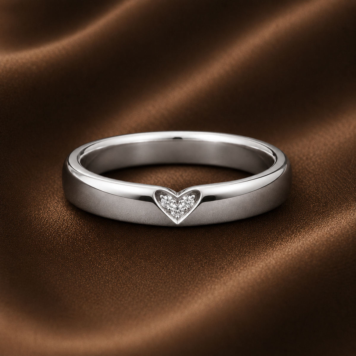 Timeless Natural Diamond Heart Band