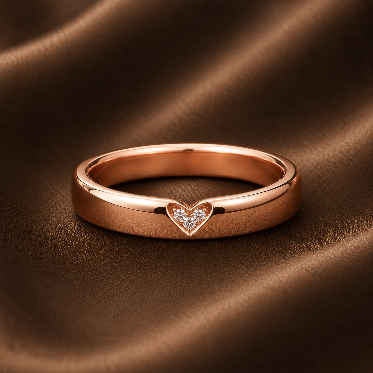 Timeless Natural Diamond Heart Band