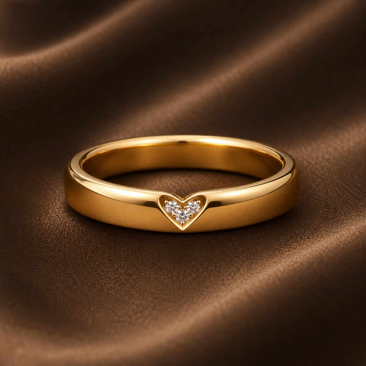 Timeless Natural Diamond Heart Band