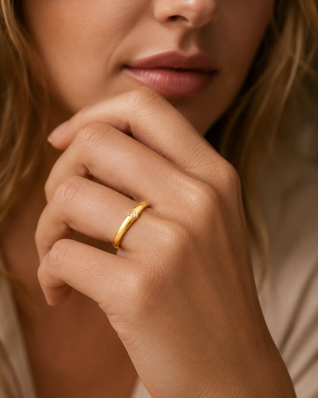 Timeless Natural Diamond Heart Band
