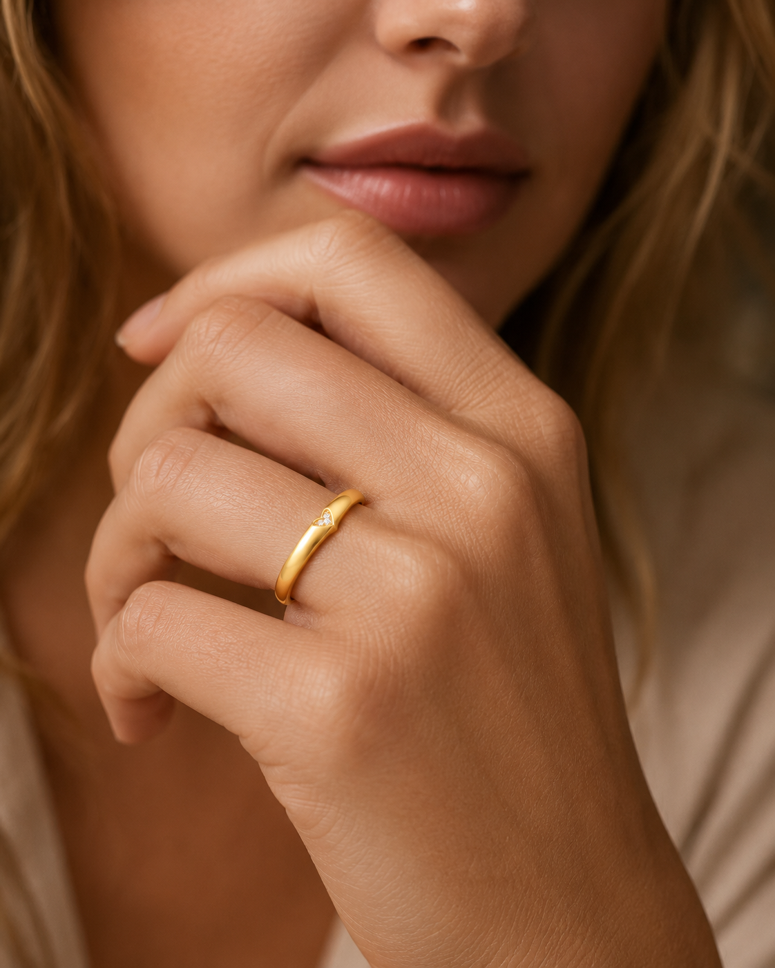 Timeless Natural Diamond Heart Band