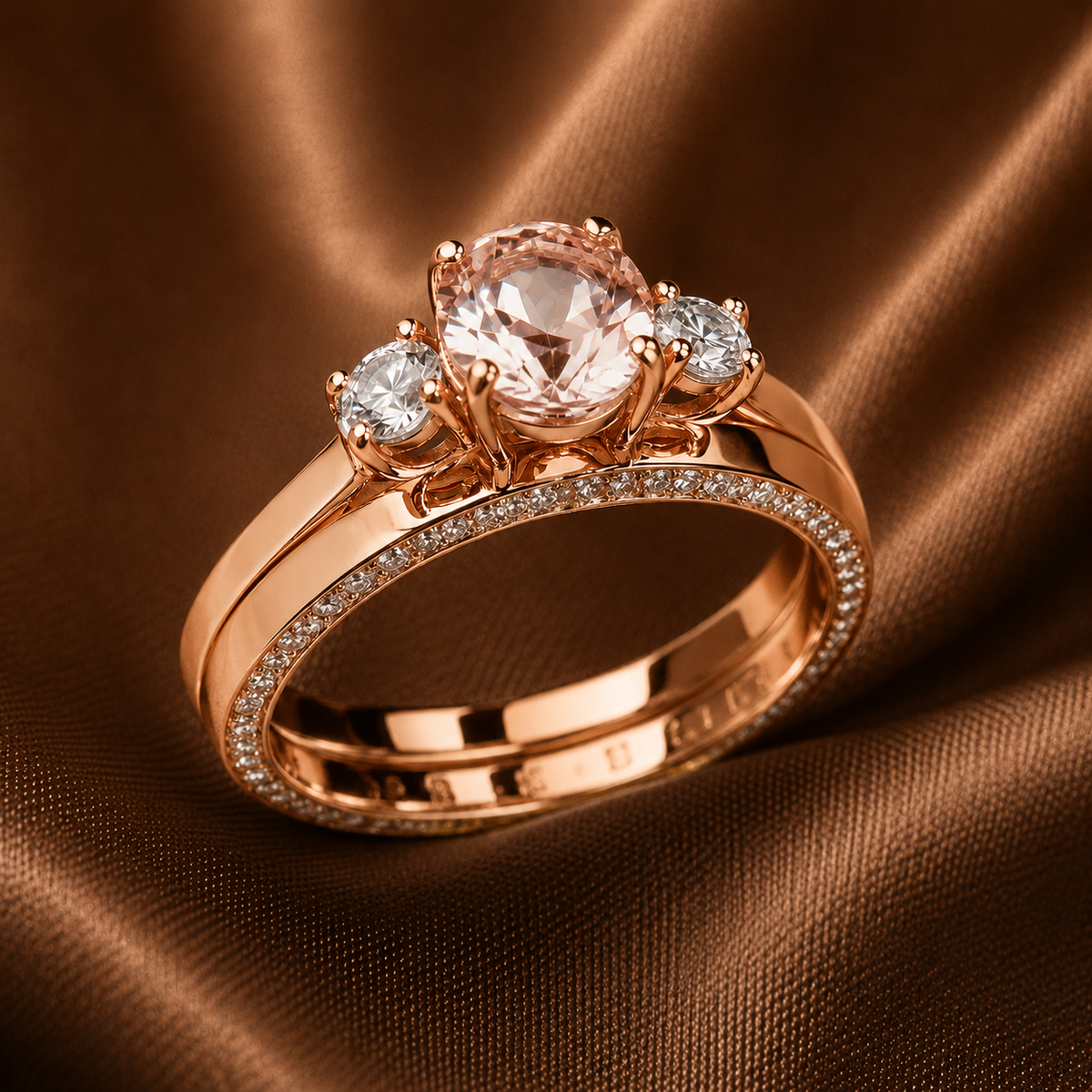 The Champagne Trinity Bridal Set