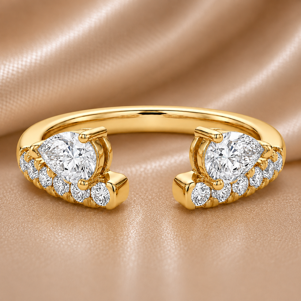 The Eternal Bond Oval & Pear Three-Stone Bridal Set