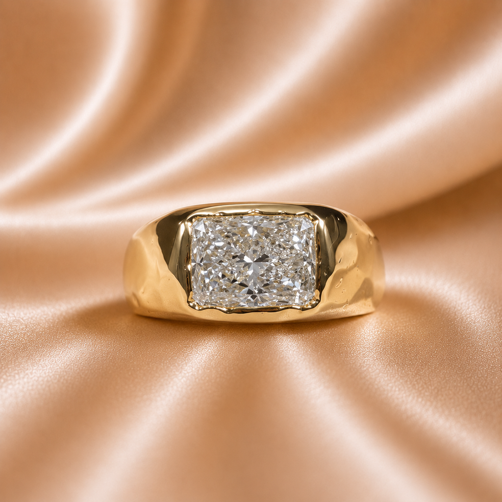The Eclipse 1.75 CT Radiant-Cut Statement Ring | IGI Certified | Novastella Jewels