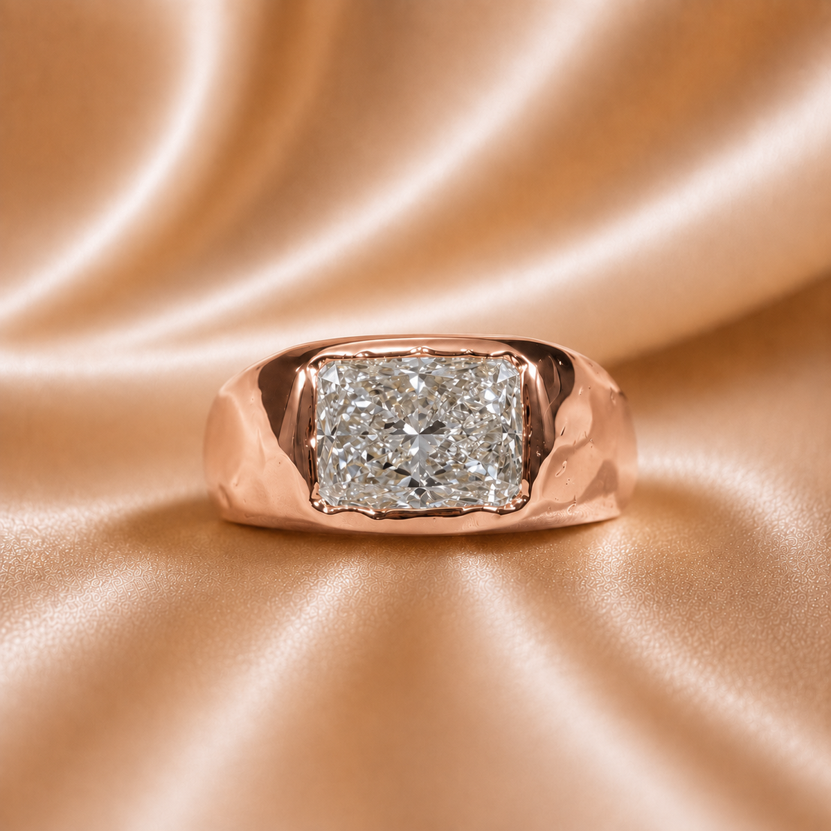 The Eclipse 1.75 CT Radiant-Cut Statement Ring | IGI Certified | Novastella Jewels