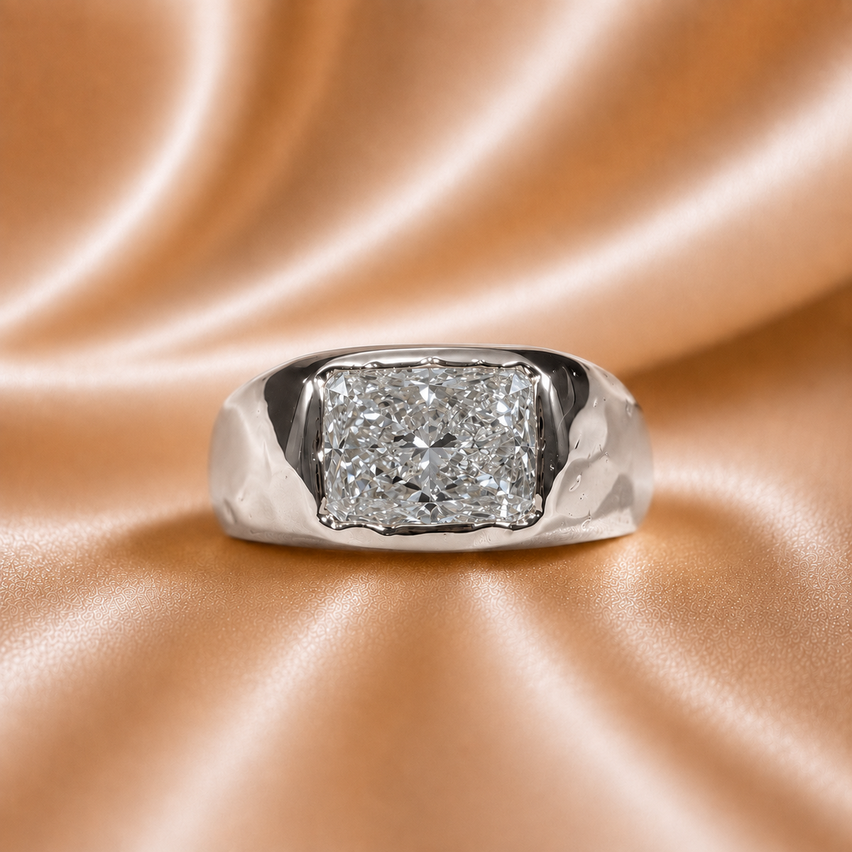 The Eclipse 1.75 CT Radiant-Cut Statement Ring | IGI Certified | Novastella Jewels