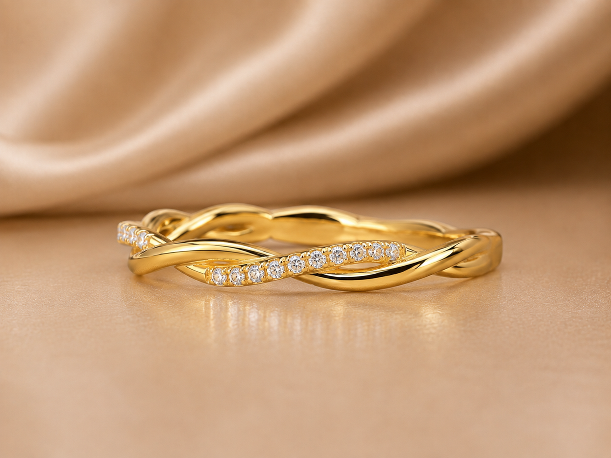 Natural Diamond Eternity Band in Solid Gold & Platinum | Novastella Jewels