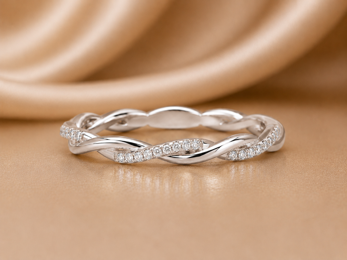 Natural Diamond Eternity Band in Solid Gold & Platinum | Novastella Jewels