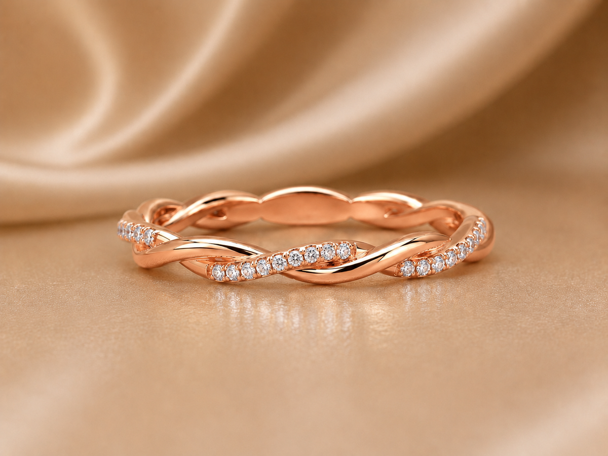 Natural Diamond Eternity Band in Solid Gold & Platinum | Novastella Jewels