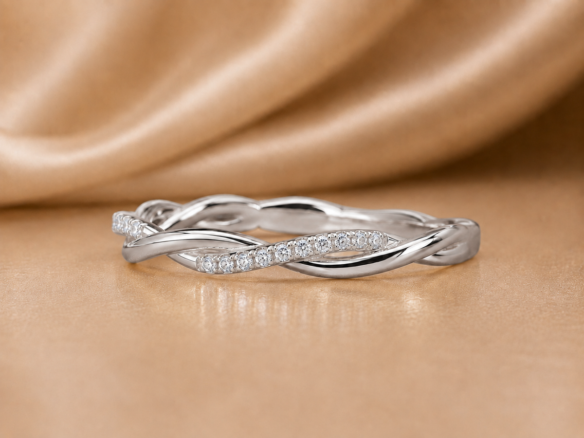 Natural Diamond Eternity Band in Solid Gold & Platinum | Novastella Jewels