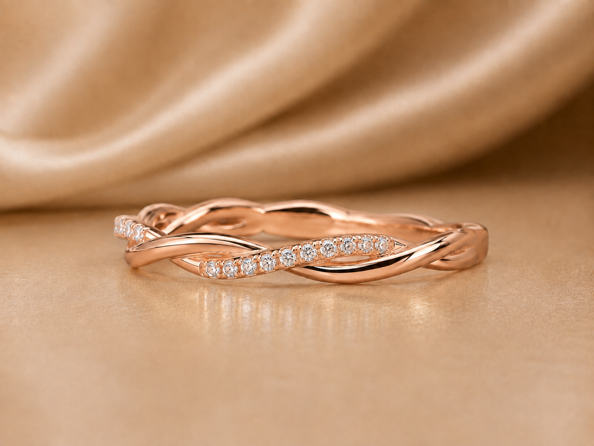 Natural Diamond Eternity Band in Solid Gold & Platinum | Novastella Jewels