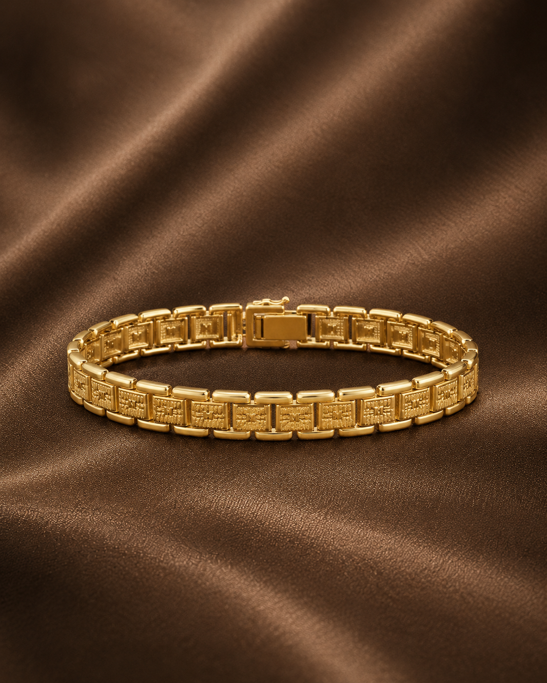 Men's Textured Link Bracelet