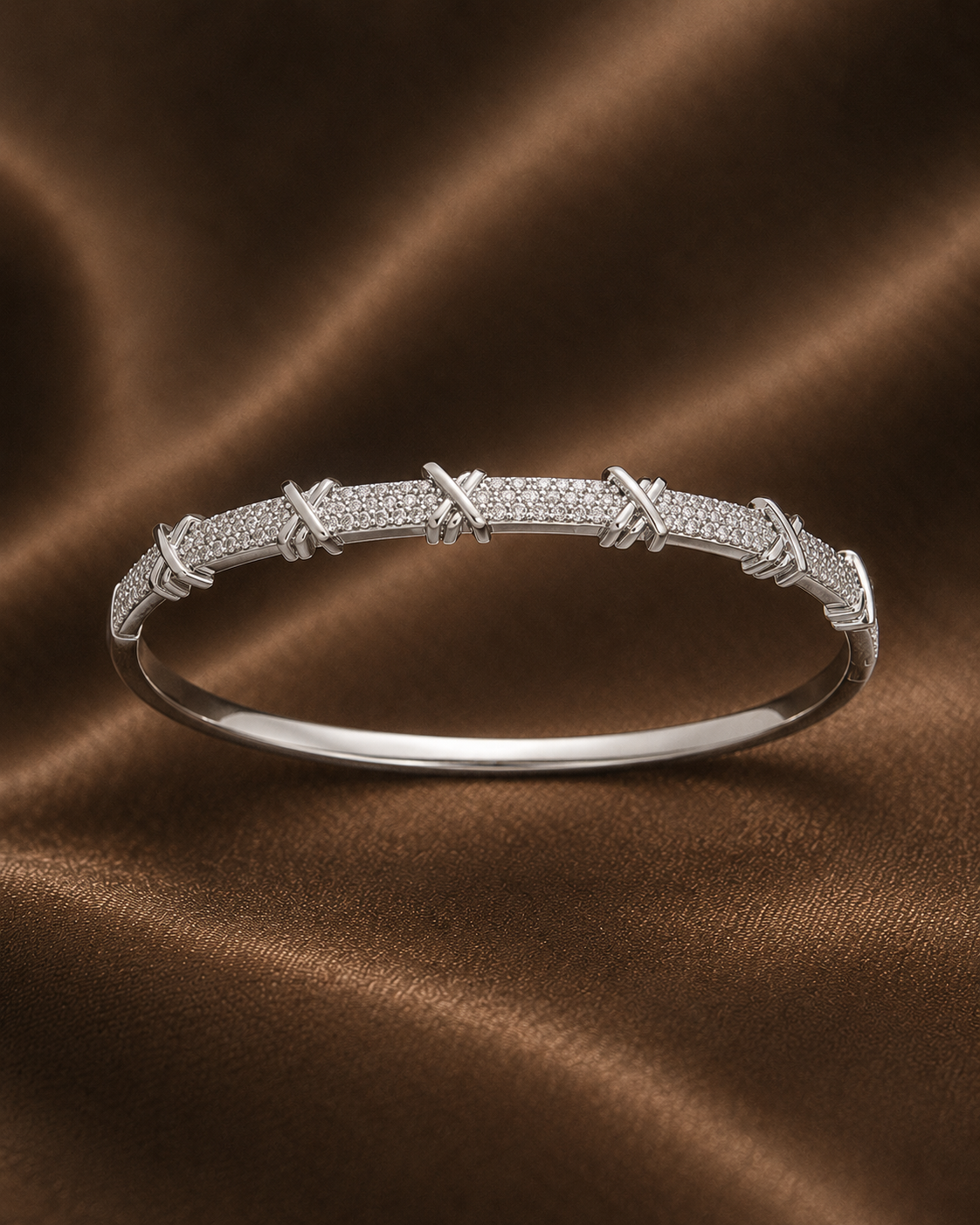 Gold & Natural Diamond Cuff