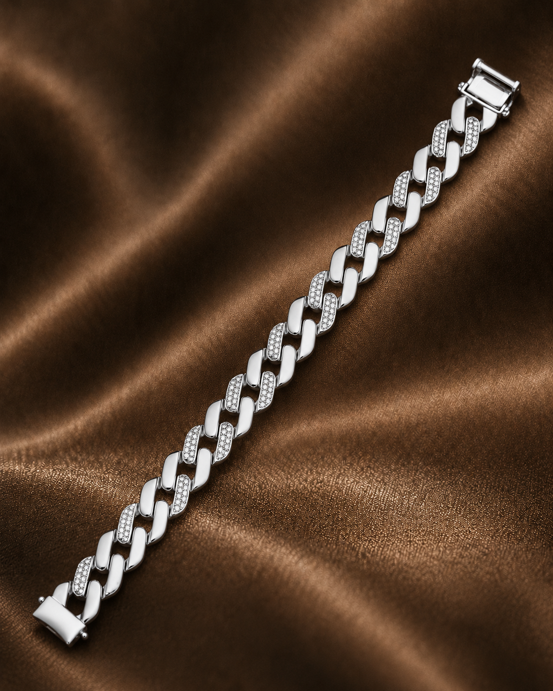 Natural Diamond Cuban Bracelet