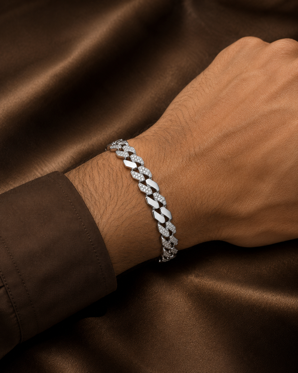 Natural Diamond Cuban Bracelet