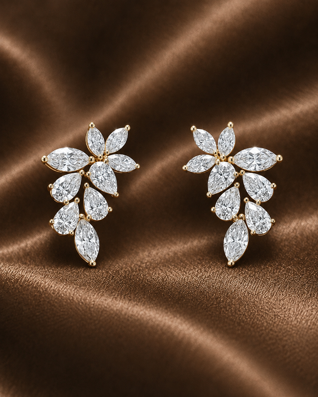 Marquise & Pear Diamond Earrings