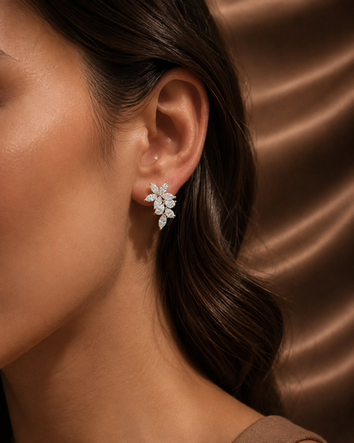 Marquise & Pear Diamond Earrings
