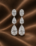 3-Stone Diamond Drop Earrings